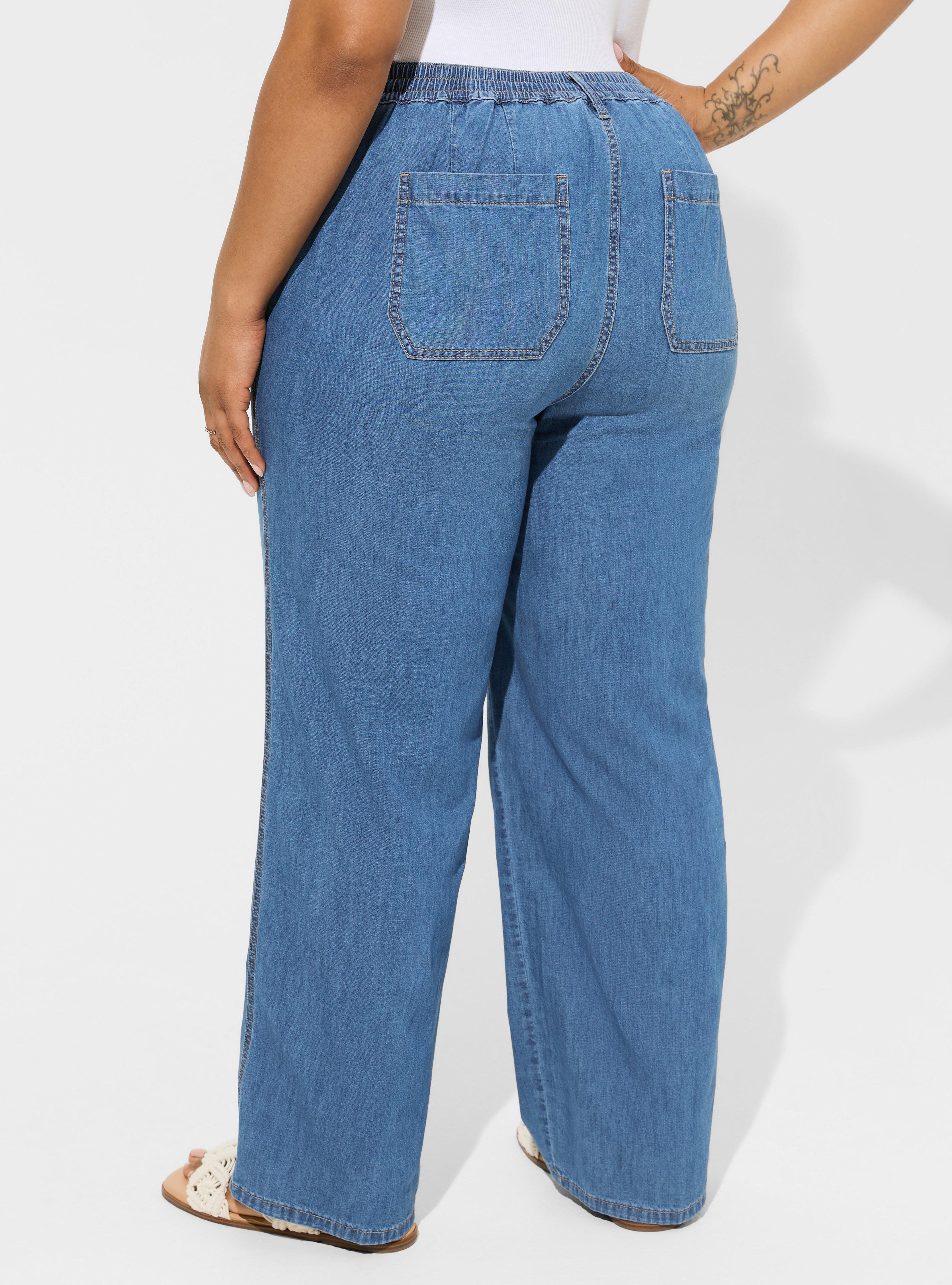 Plus Size - Pull-On Wide Leg Light Weight Jean - Torrid