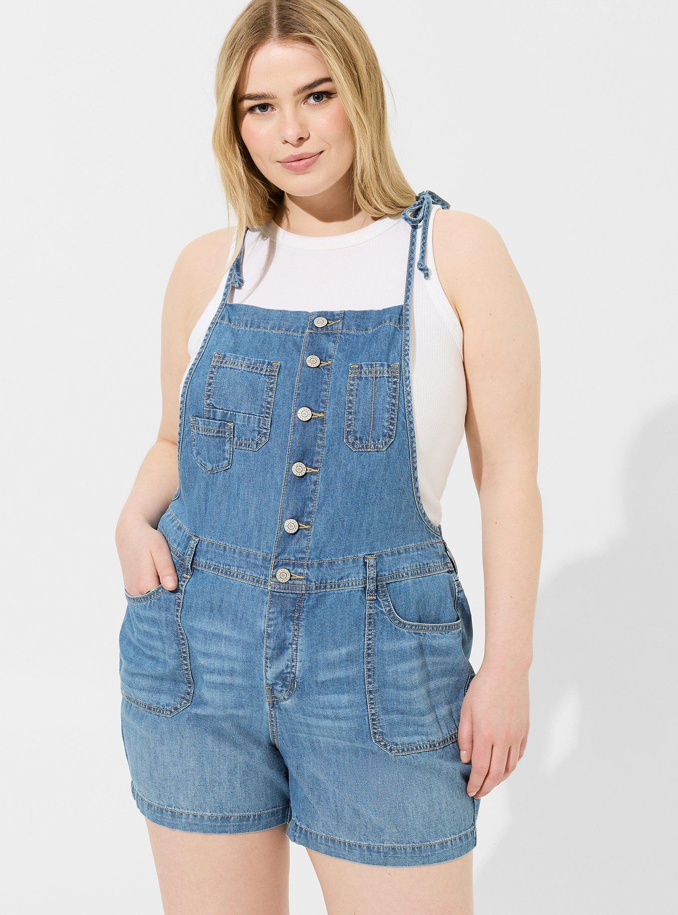 Torrid denim hot sale overalls