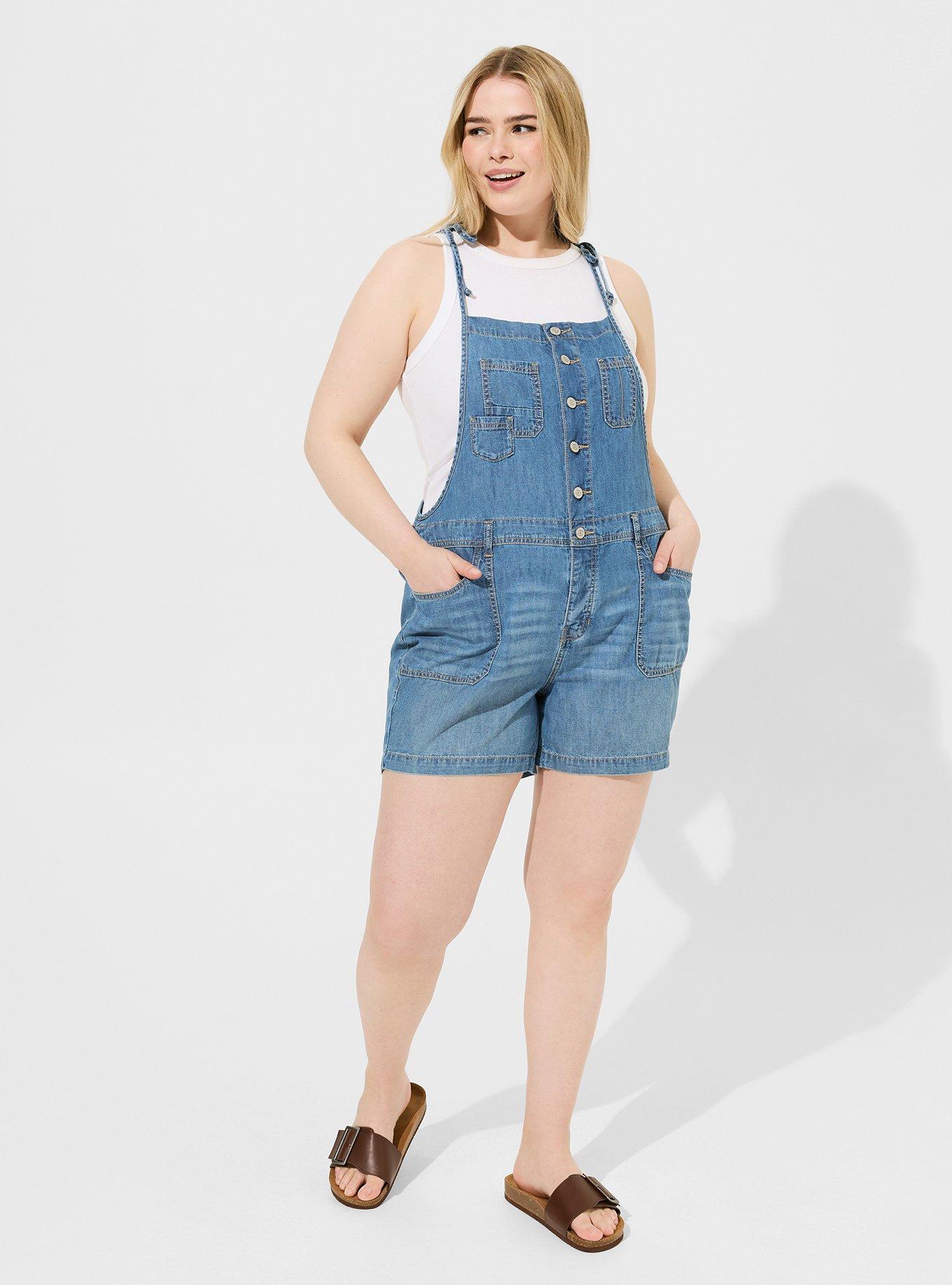 Torrid best sale denim overalls