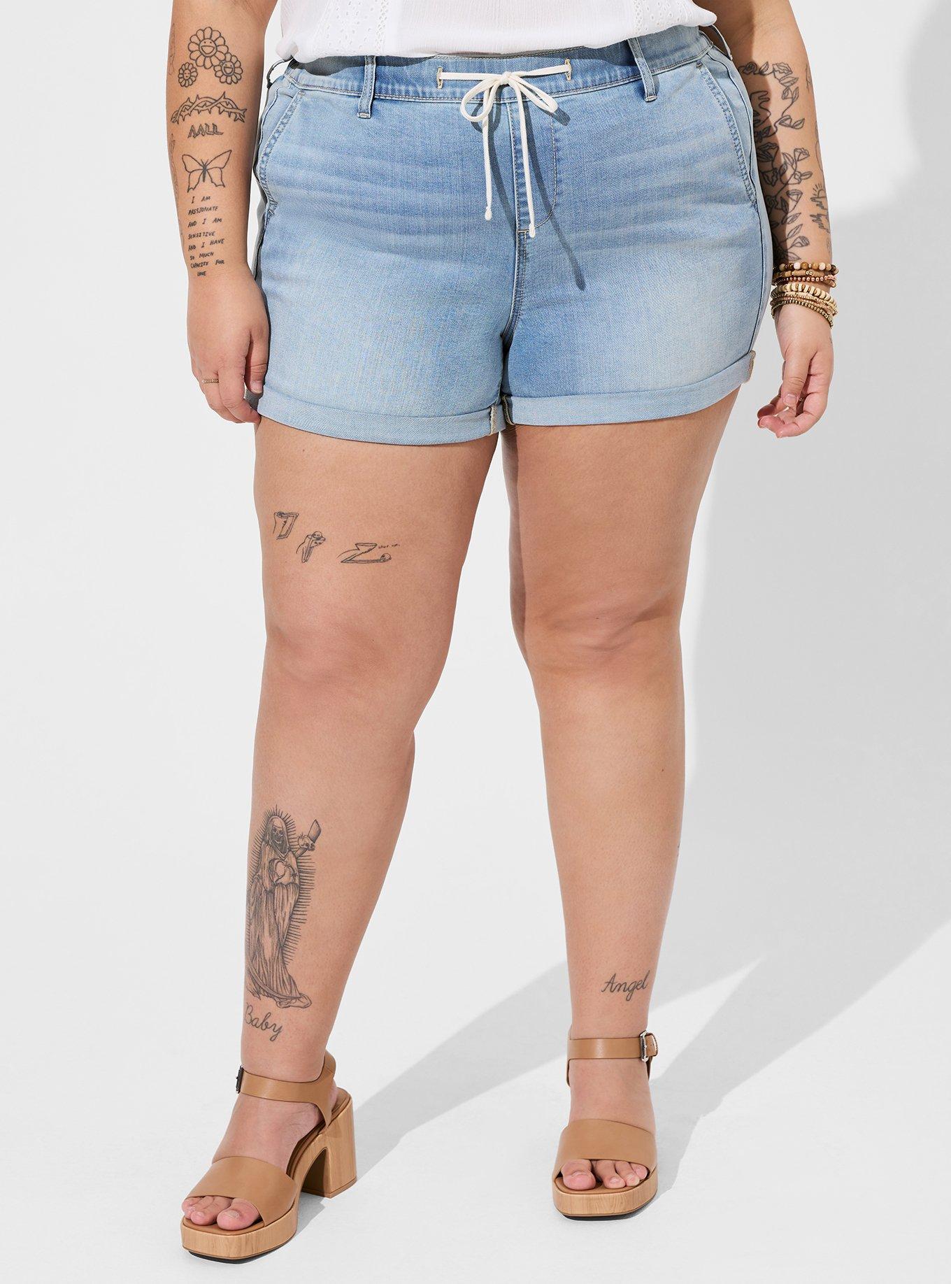 Plus Size - 3.5 Inch Weekend Super Soft Denim Mid-Rise Short - Torrid