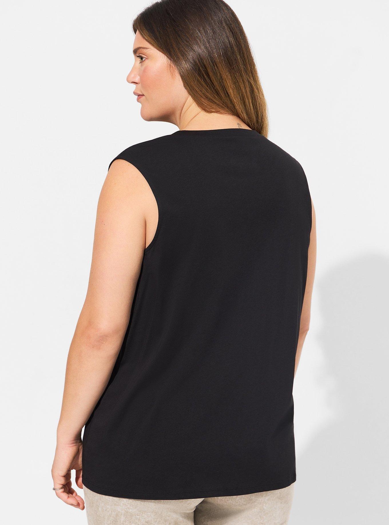 Torrid Womens Black Sleeveless Shirt Top 4 4X