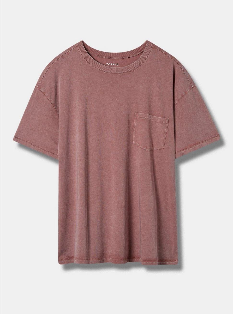 Relaxed Vintage Cotton Jersey Crew Neck Pocket Tee, ROSE TAUPE, hi-res
