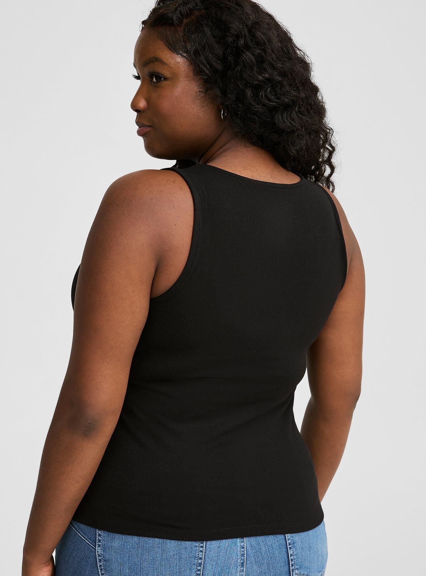 Plus Size - Lace-Up Tube Top - Foxy Black - Torrid