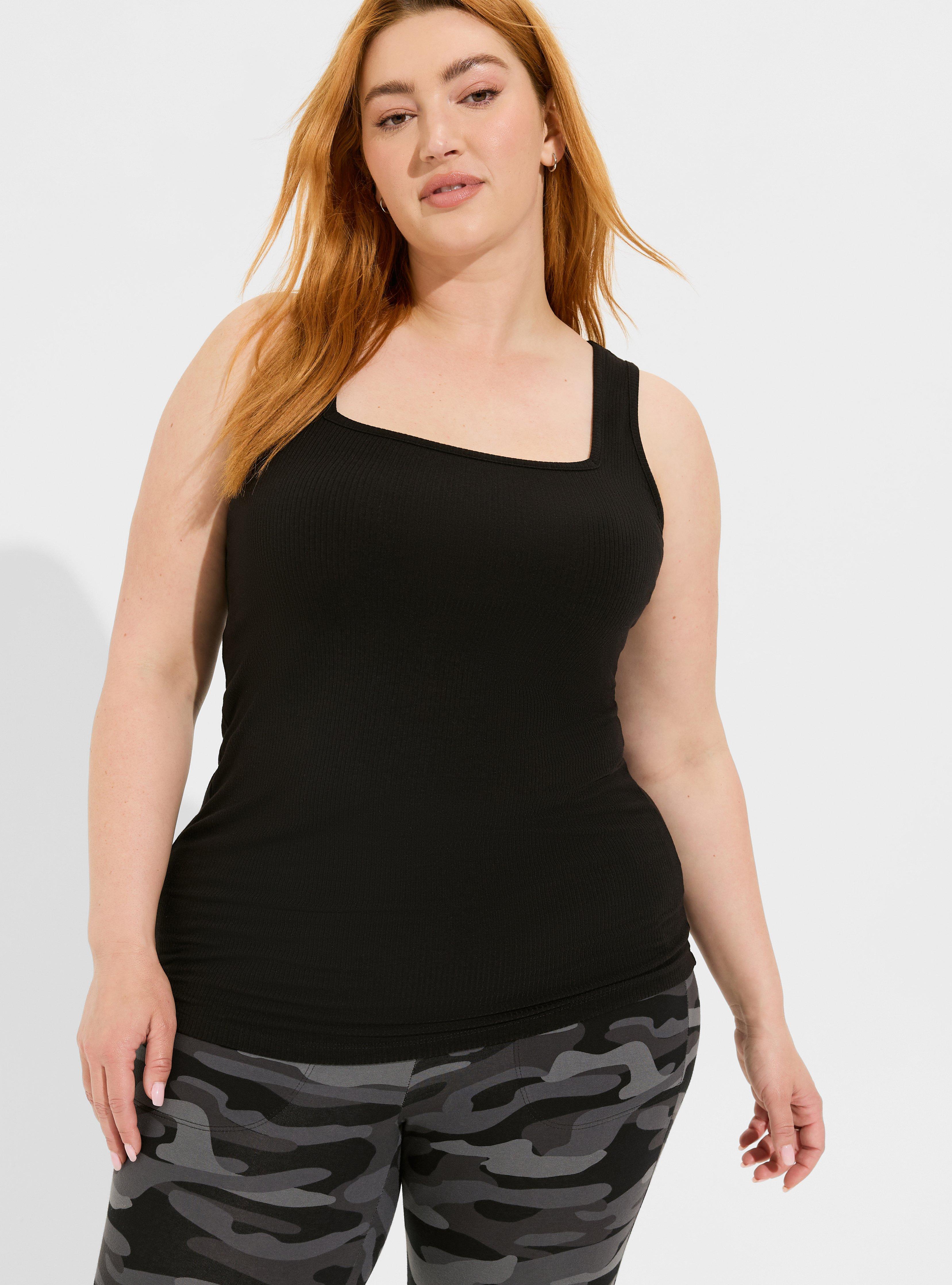 Fitted Super Soft Rib Square Neck Tank