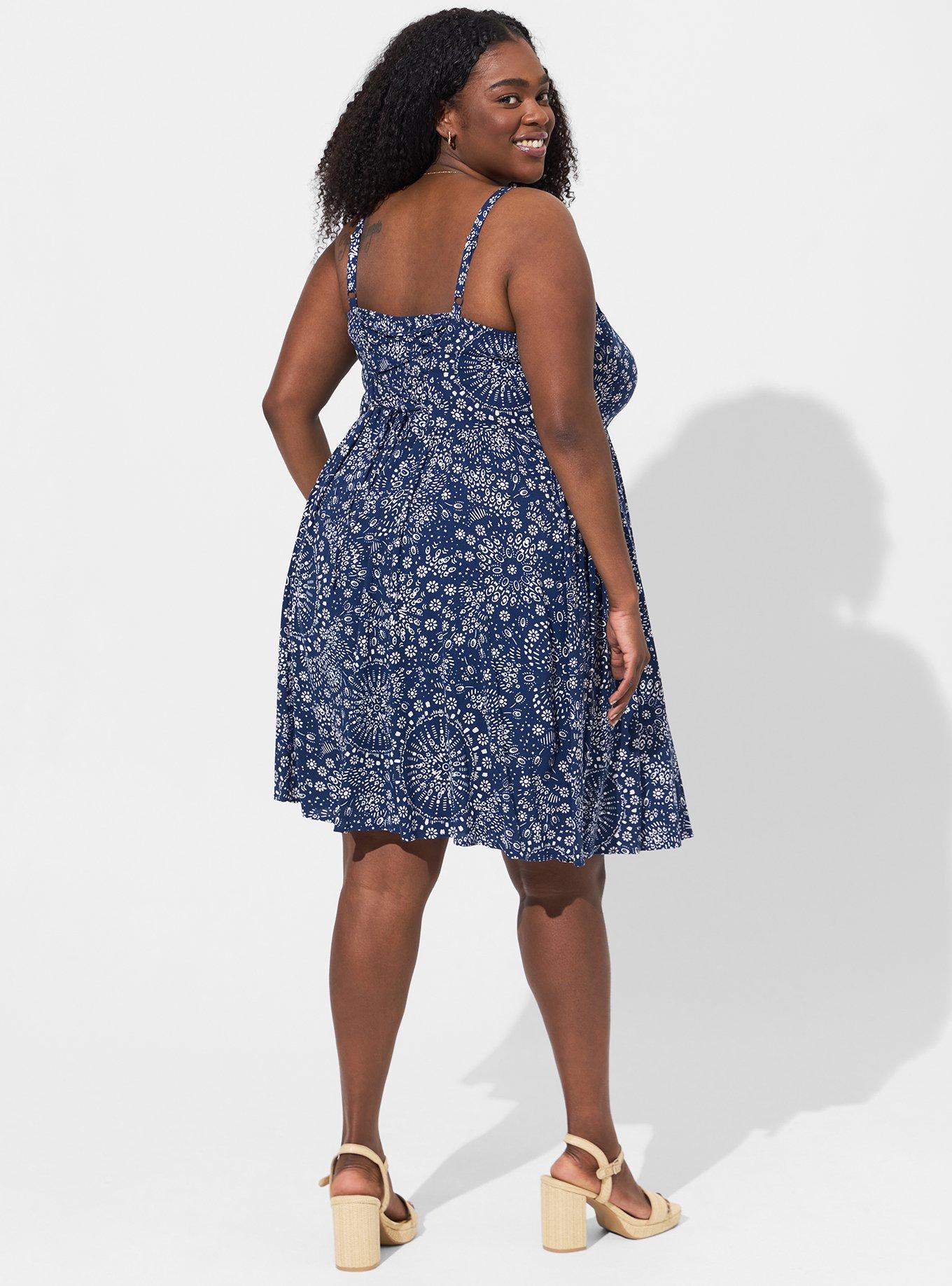 Torrid navy blue outlet lace dress