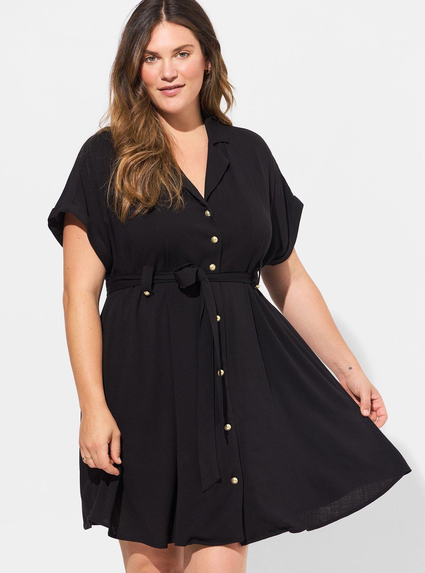 Torrid Rust Collared Button Front Shirt Dress Plus Size 3X, 22/24