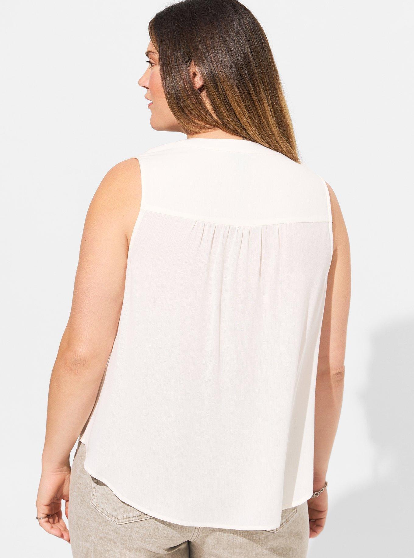 Harper Linen Pullover Tank, CLOUD DANCER, alternate