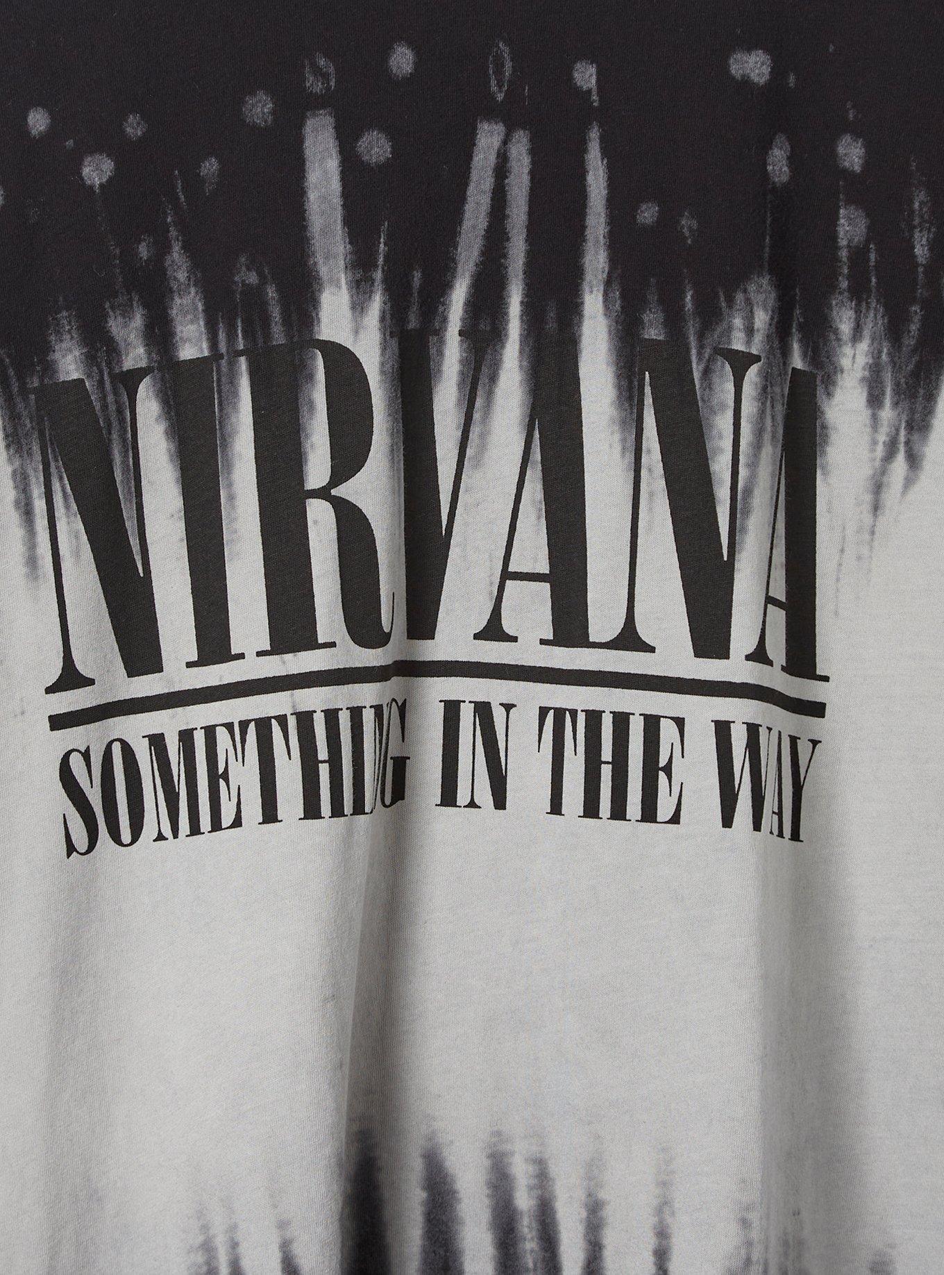 Nirvana Relaxed Fit Cotton Crew Tee, DEEP BLACK, alternate