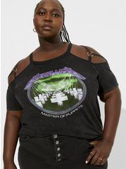 Plus Size Metallica Classic Fit Cotton O-Ring Tee, MINERAL BLACK, hi-res