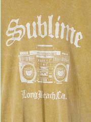 Sublime Relax Fit Cotton Crop Crew Tee, OLIVE, alternate