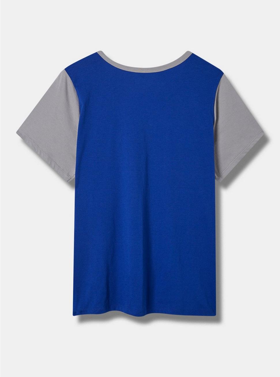 MLB Los Angeles Dodgers Classic Fit Cotton Notch Tee, NAVY, alternate
