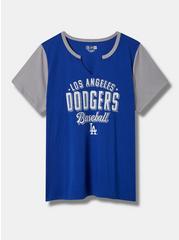 MLB Los Angeles Dodgers Classic Fit Cotton Notch Tee, NAVY, hi-res
