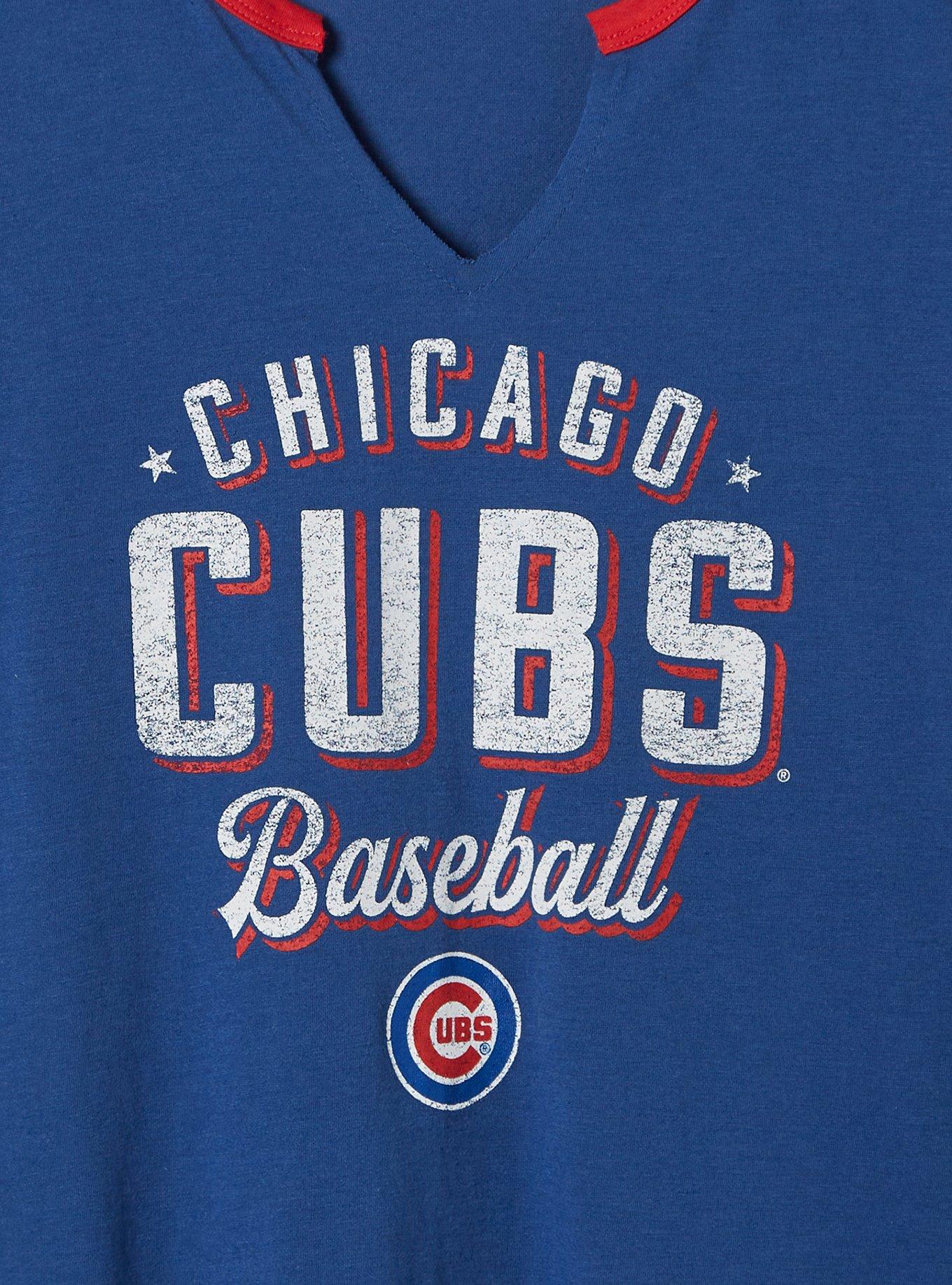 MLB Chicago Cubs Classic Fit Cotton Notch Tee, BLUE, alternate