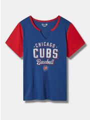 MLB Chicago Cubs Classic Fit Cotton Notch Tee, BLUE, hi-res