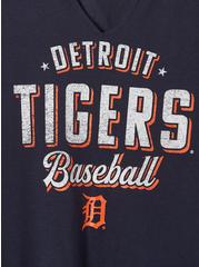Plus Size MLB Detroit Tigers Classic Fit Cotton Notch Tee, NAVY, alternate