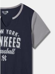 MLB New York Yankees Classic Fit Cotton Notch Tee, NAVY, alternate