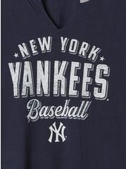 Plus Size MLB New York Yankees Classic Fit Cotton Notch Tee, NAVY, alternate