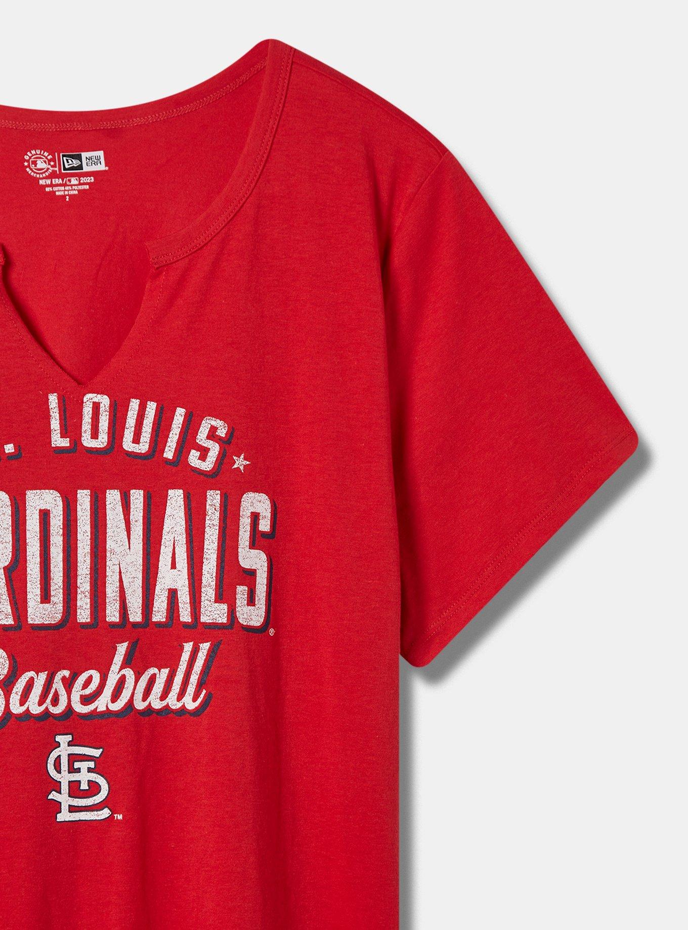 Plus Size - MLB St Louis Cardinals Classic Fit Cotton Notch Tee - Torrid