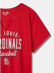 Plus Size MLB St Louis Cardinals Classic Fit Cotton Notch Tee, JESTER RED, alternate