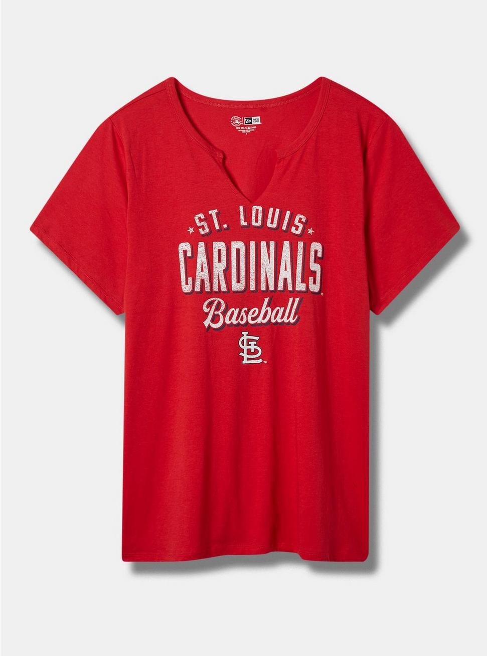 Plus Size MLB St Louis Cardinals Classic Fit Cotton Notch Tee, JESTER RED, hi-res