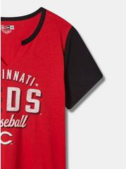 Plus Size MLB Cincinnati Reds Classic Fit Cotton Notch Tee, JESTER RED, alternate