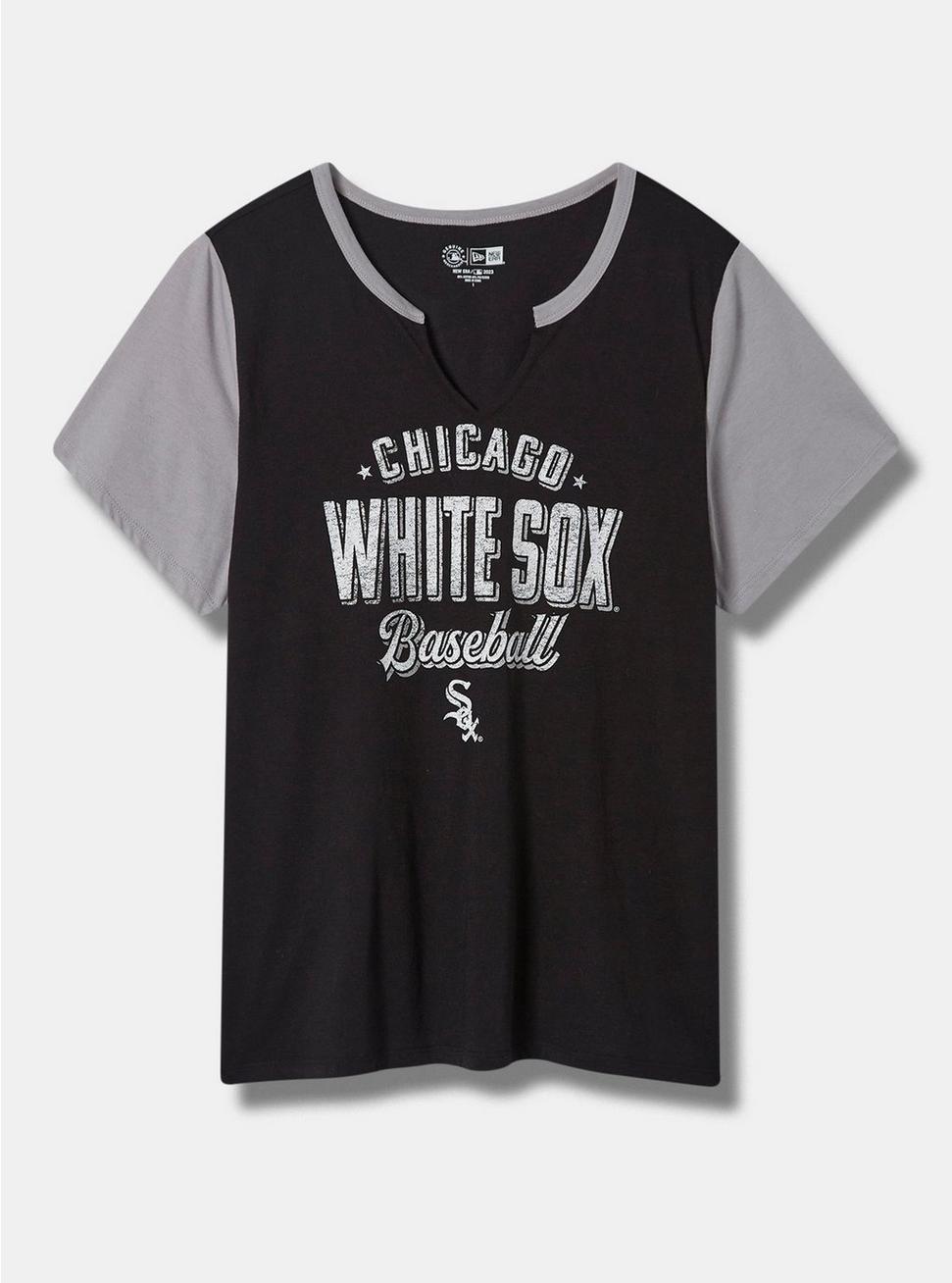 MLB Chicago White Sox Classic Fit Cotton Notch Tee, DEEP BLACK, hi-res
