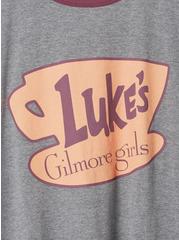 Gilmore Girls Classic Fit Cotton Ringer Tee, MEDIUM HEATHER GREY, alternate