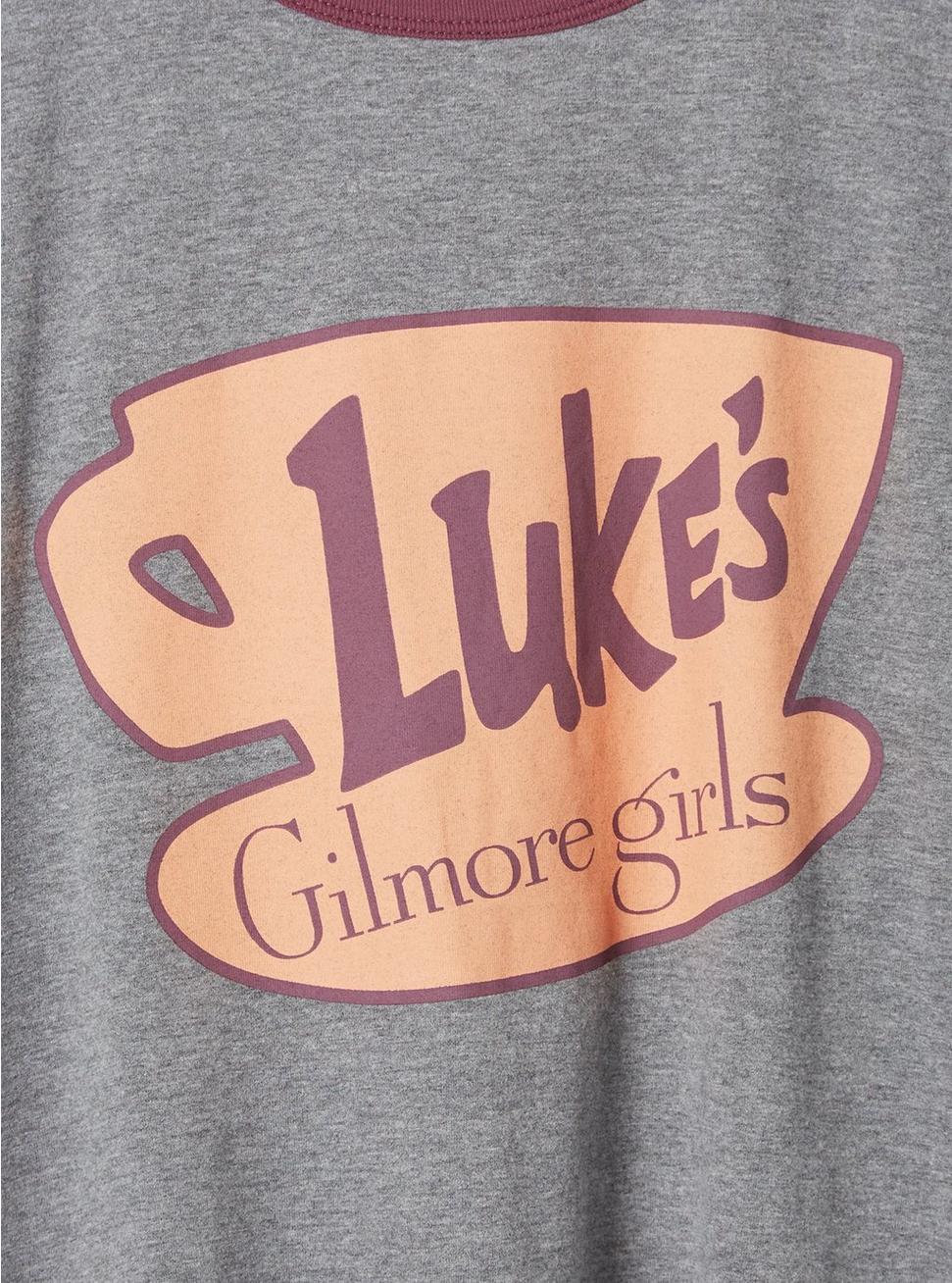Gilmore Girls Classic Fit Cotton Ringer Tee, MEDIUM HEATHER GREY, alternate