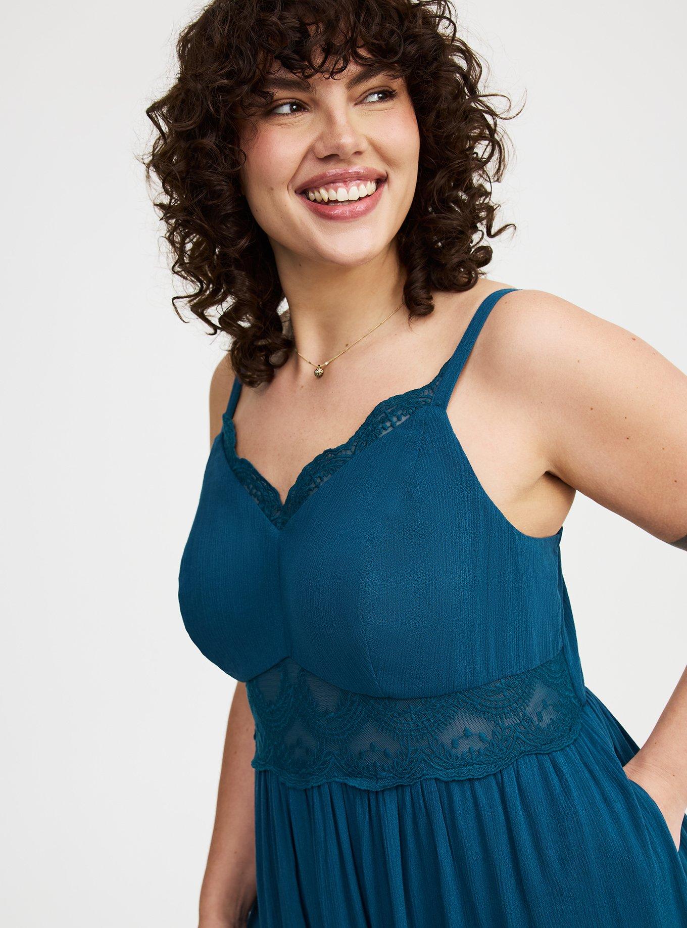 Lace Inset Maxi Dress