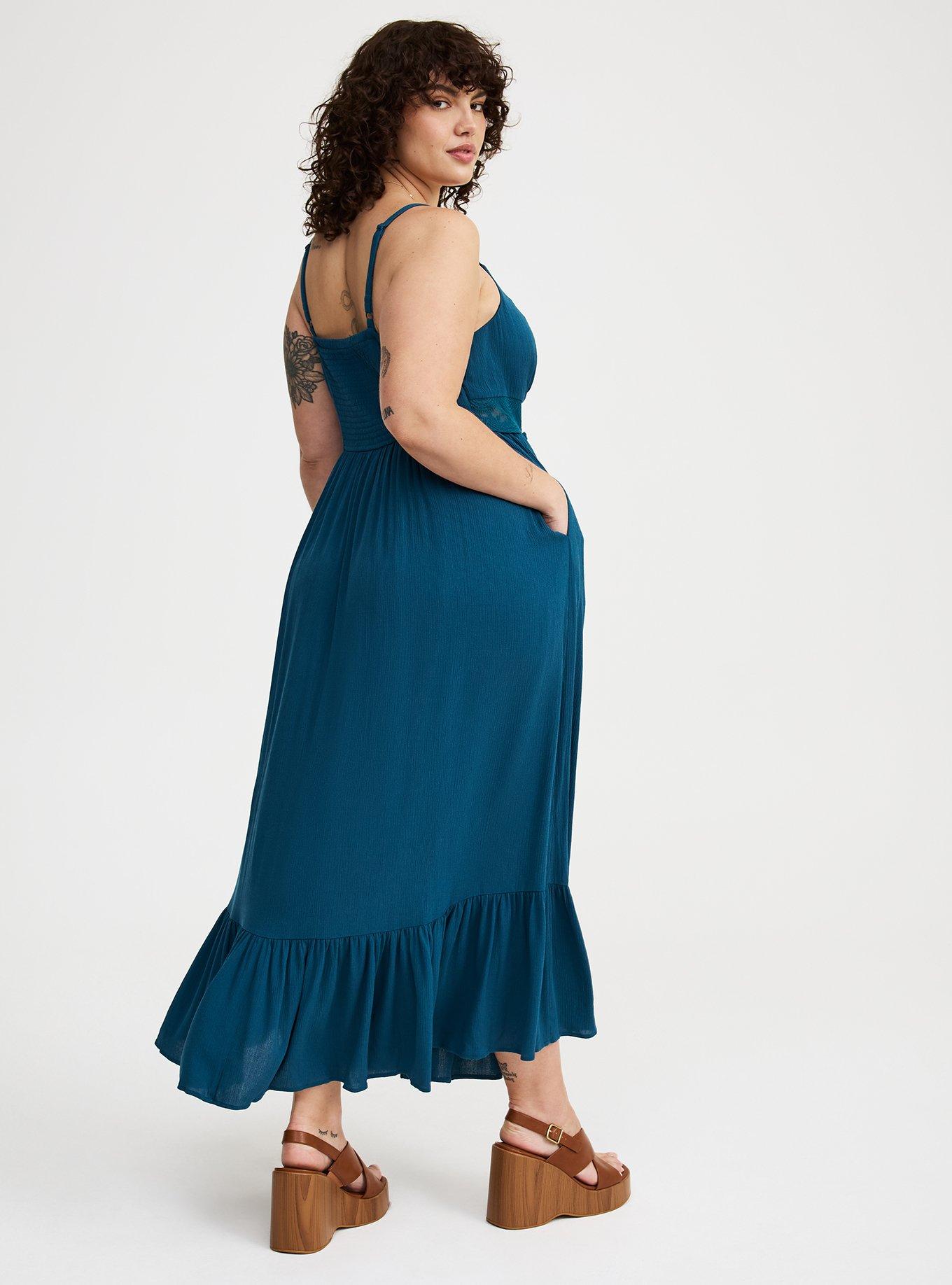 Lace Inset Maxi Dress
