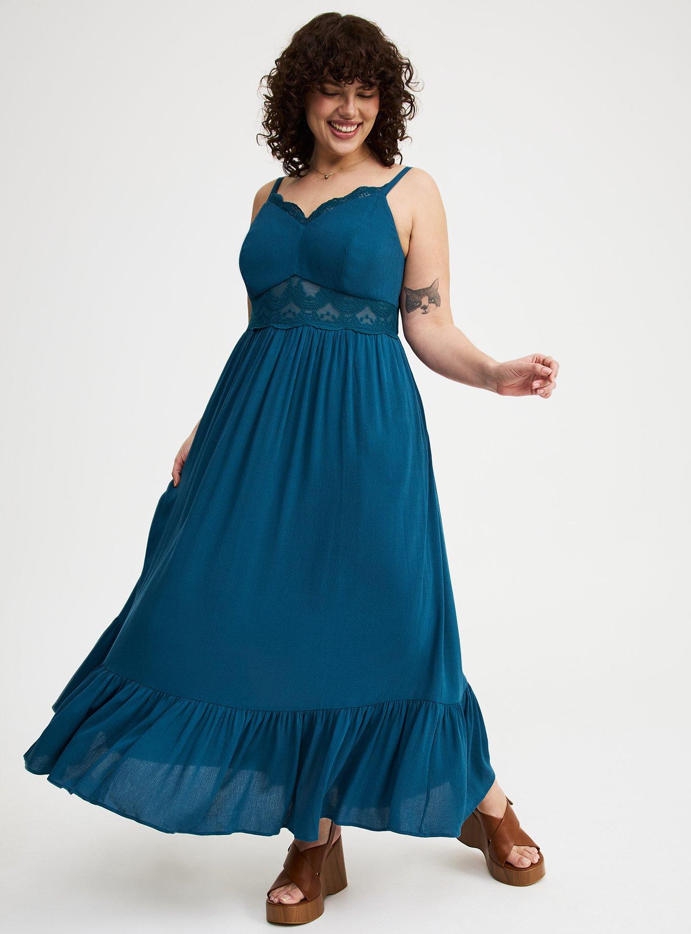 Lace Inset Maxi Dress