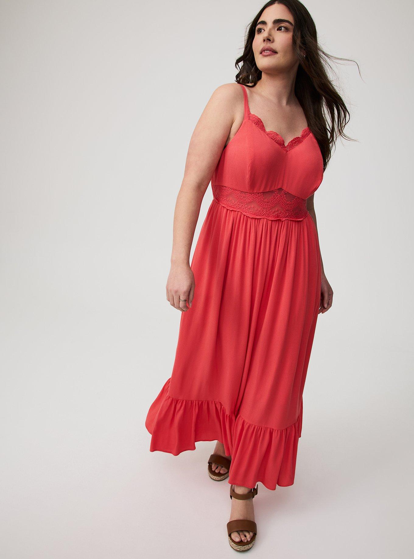 Lace Inset Maxi Dress