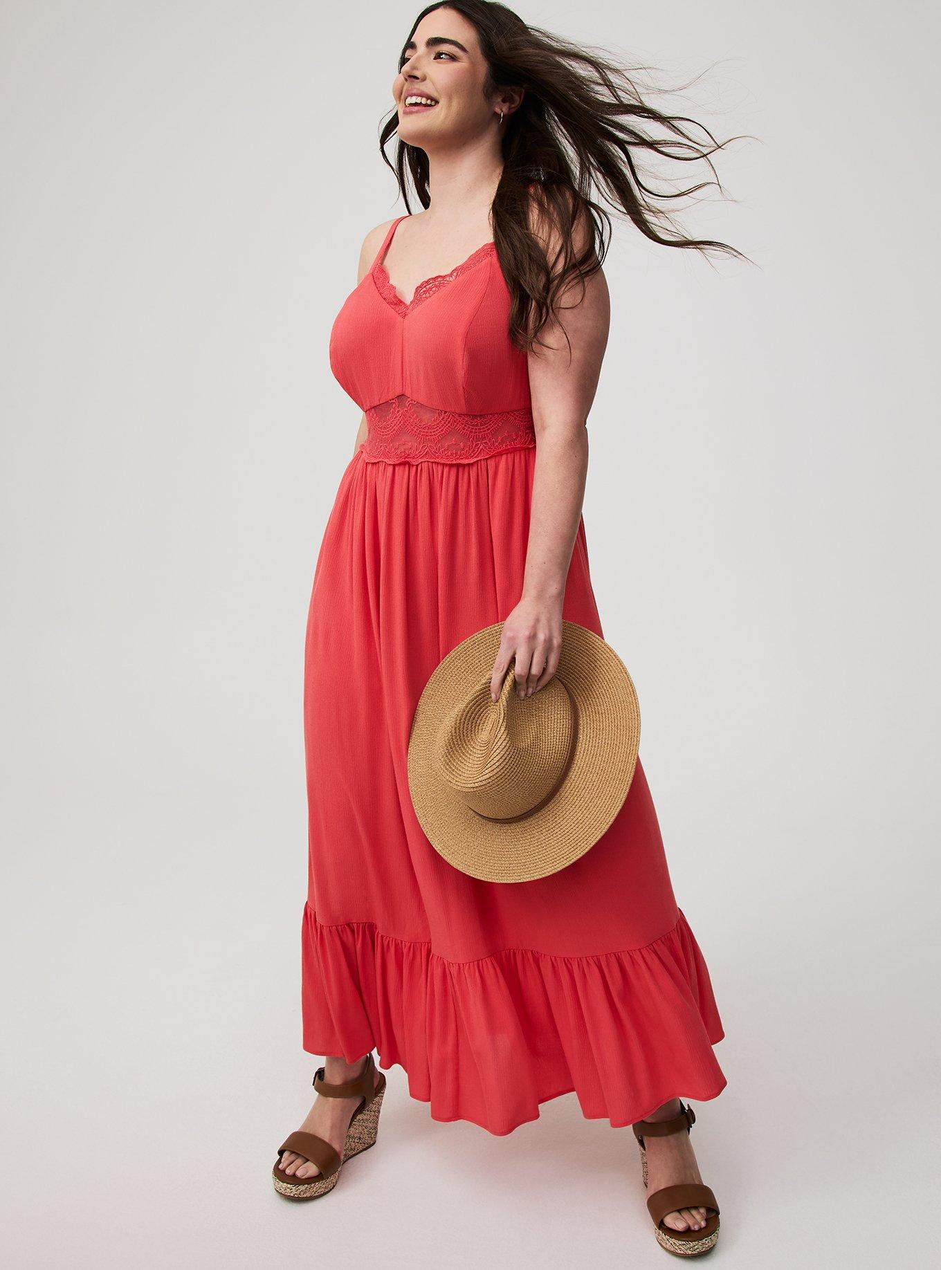 Lace Inset Maxi Dress
