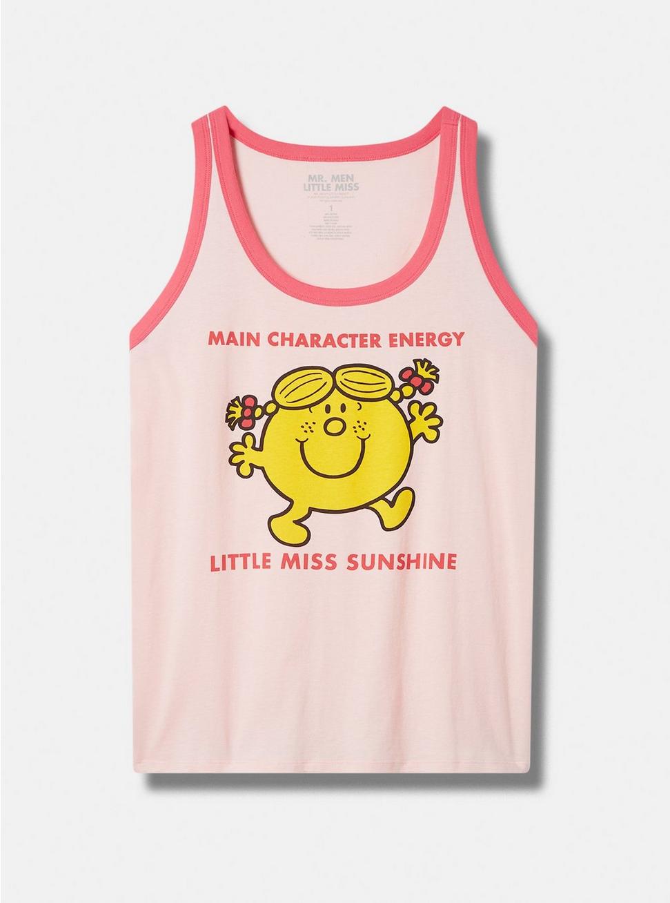 Little Miss Sunshine Classic Fit Cotton Ringer Tank, PINK, hi-res