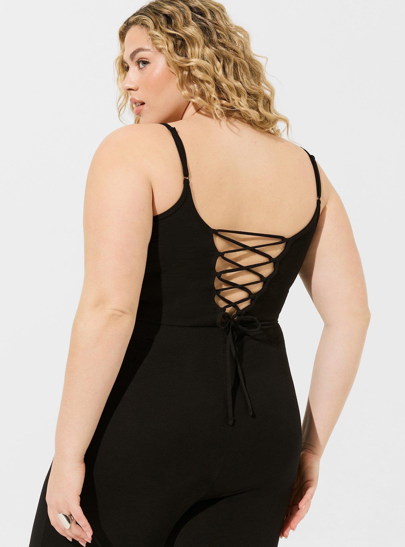 Plus Size - Cropped Laced Back One Piece - Torrid