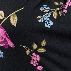 Plus Size Super Soft Babydoll Top, KIRBY FLORAL BLACK, swatch