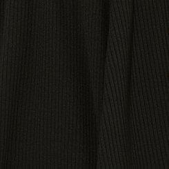 Plus Size Mini Knit Ruffle Skater Dress , DEEP BLACK, swatch