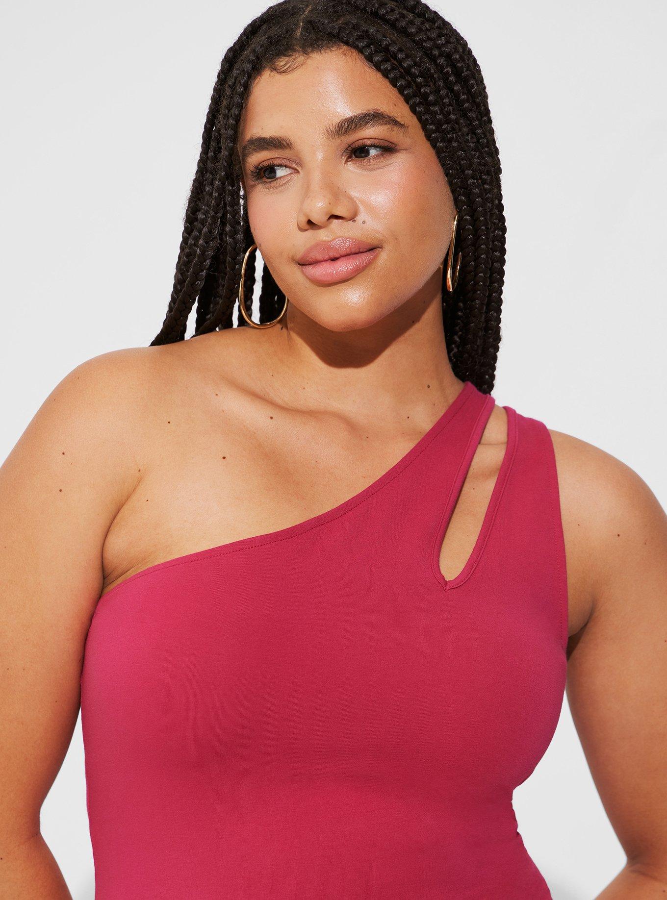 Plus Size - Mini Foxy Bodycon One Shoulder Dress - Torrid