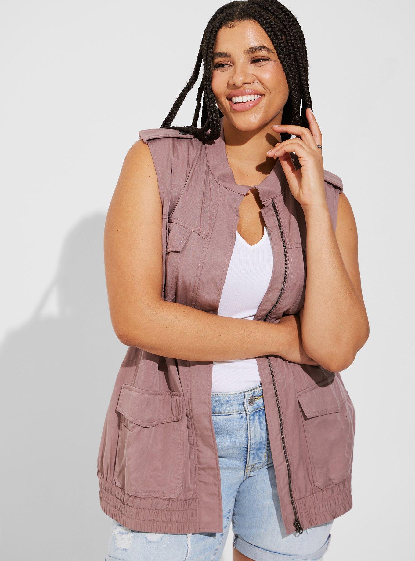 Plus Size - Tencel Twill Utility Vest - Torrid