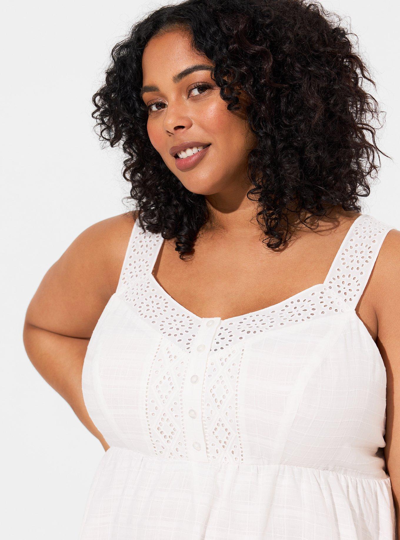 Plus Size - Babydoll Super Soft Button-Front 3/4 Sleeve Top - Torrid