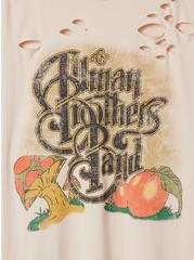 Allman Brothers Relax Fit Cotton Distressed Tunic Tee, TAUPE, alternate