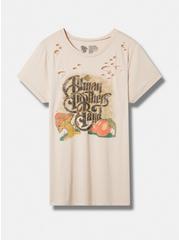 Allman Brothers Relax Fit Cotton Distressed Tunic Tee, TAUPE, hi-res
