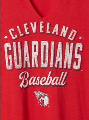 Plus Size MLB Cleveland Guardians Classic Fit Cotton Notch Tee, JESTER RED, alternate
