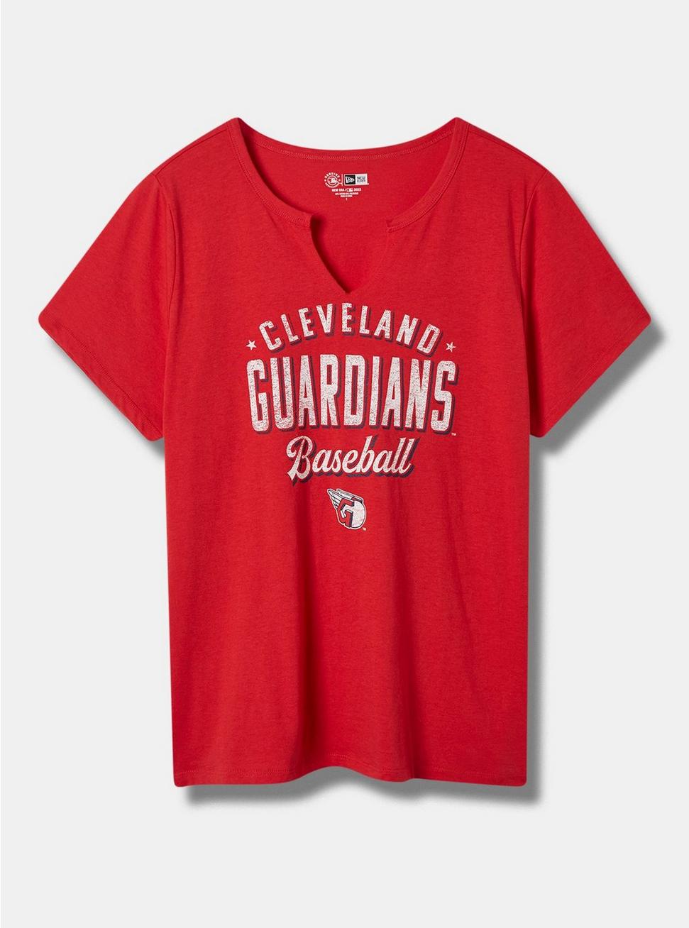 MLB Cleveland Guardians Classic Fit Cotton Notch Tee, JESTER RED, hi-res