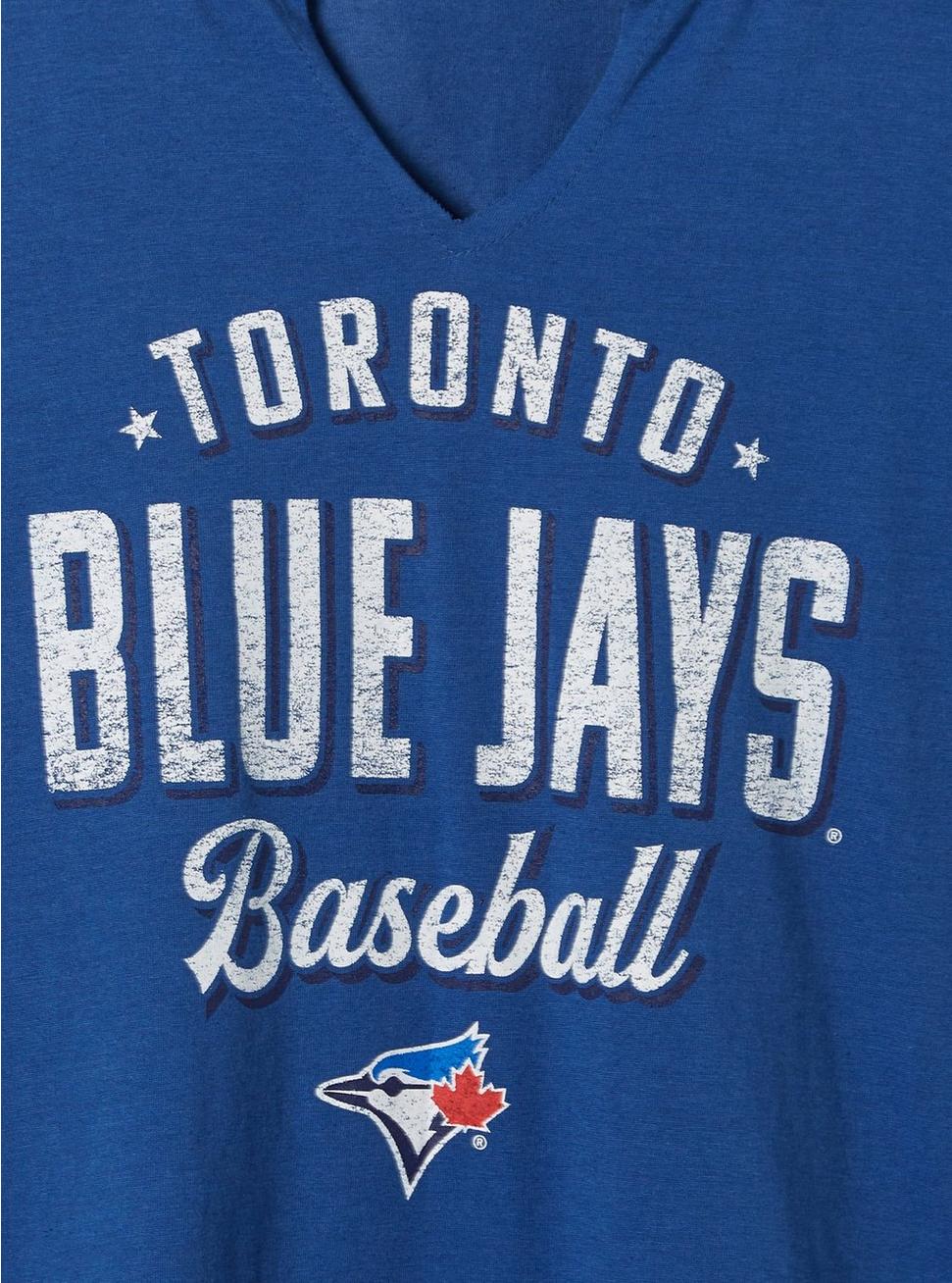 MLB Toronto Blue Jays Classic Fit Cotton Notch Tee, BLUE, alternate