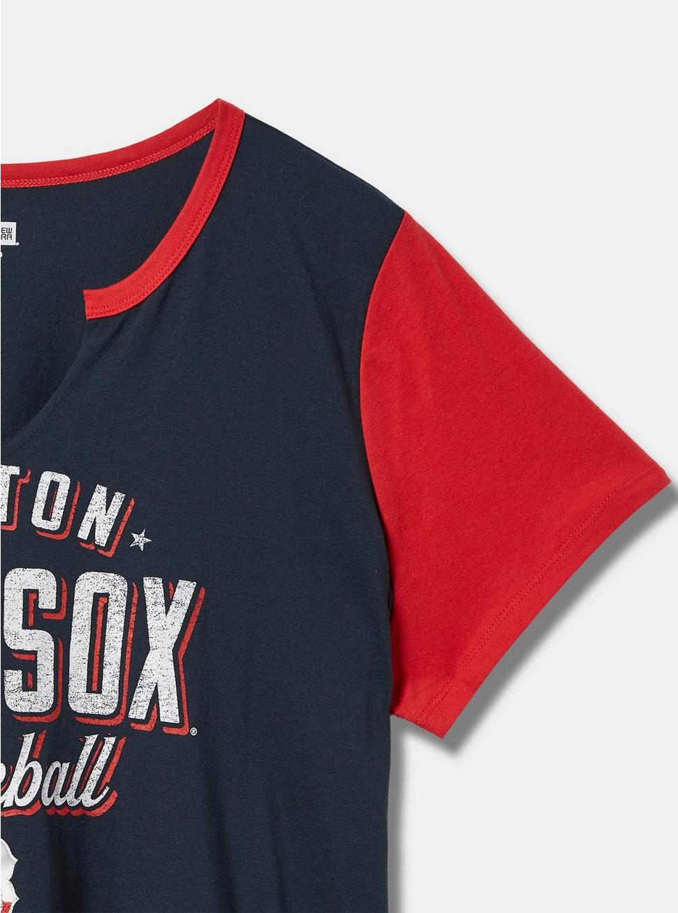 MLB Boston Red Sox Classic Fit Cotton Notch Tee, NAVY, alternate