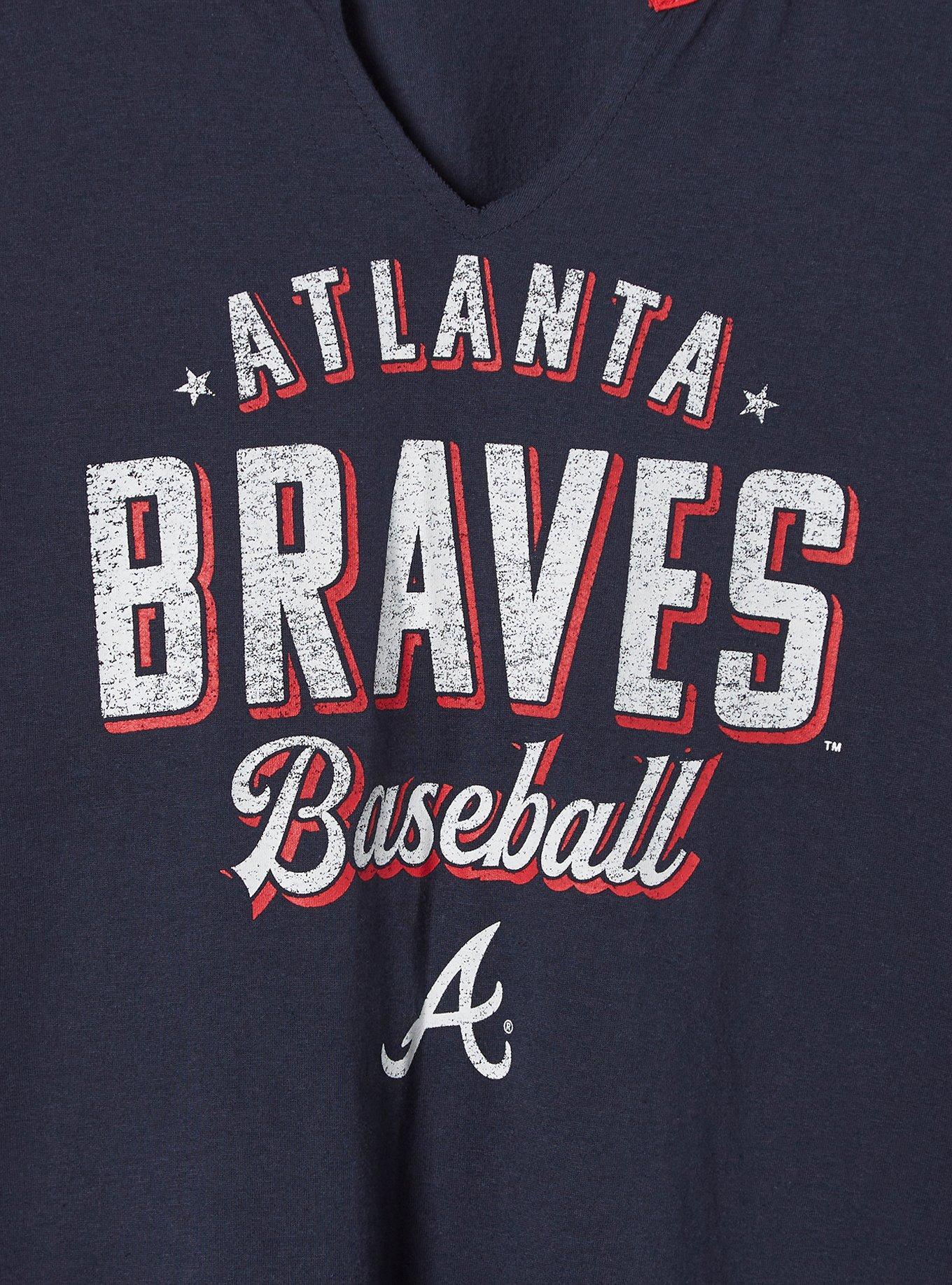 Atlanta Braves baseball cotton fabric 56 by 22 in
