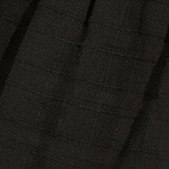 Babydoll Cotton Windowpane Button Front Tank, DEEP BLACK, swatch