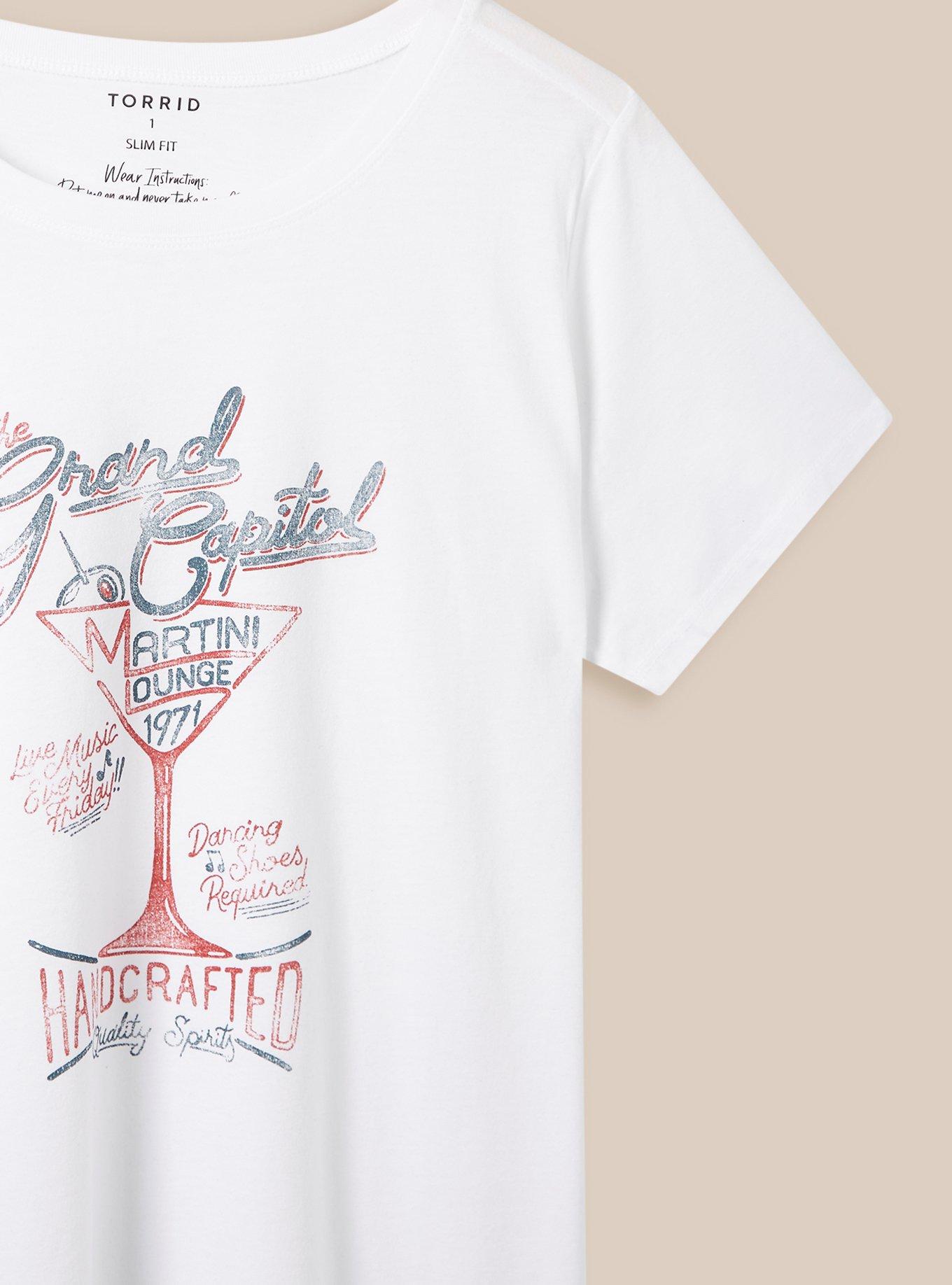 Plus Size Grand Capital Fitted Signature Jersey Crew Neck Tee, BRIGHT WHITE, alternate