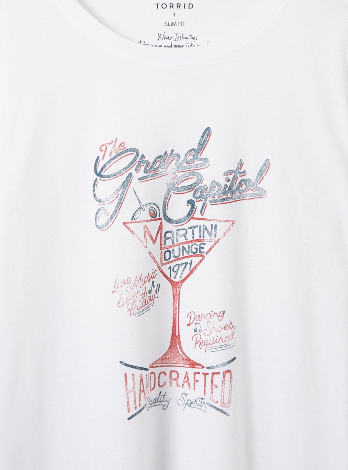 Plus Size Grand Capital Fitted Signature Jersey Crew Neck Tee, BRIGHT WHITE, alternate